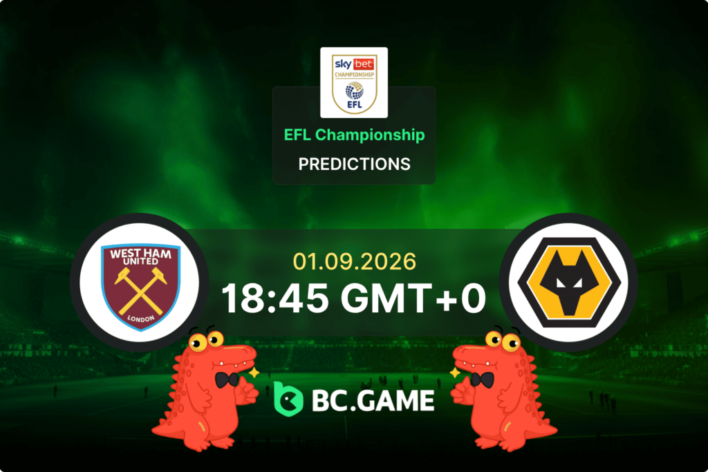 Match prediction for the West Ham vs Wolves game at EFL Championship 2026.