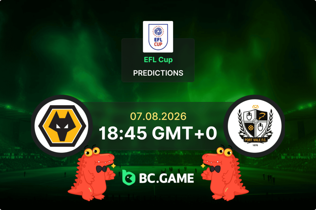 Match prediction for the Wolverhampton vs Port Vale game at EFL Cup 2026.
