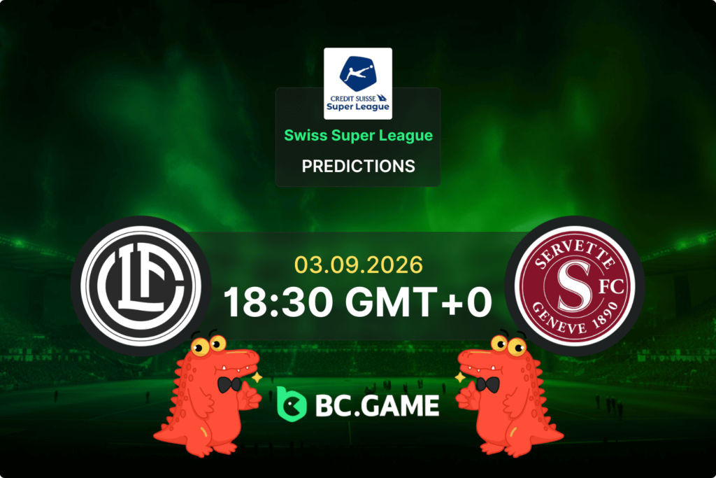 Match prediction for the Lugano vs Servette game at Swiss Super League Round 6 2026.